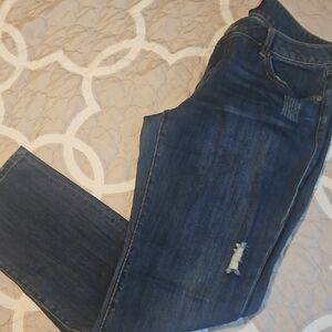 CAbi Dark Blue Straight Leg Jeans